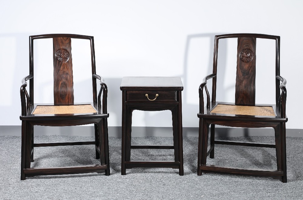 南官帽椅三件套 南官帽椅三件套